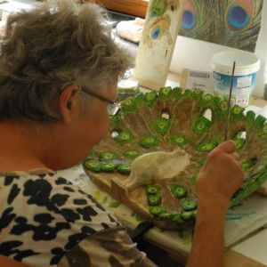 Basiskurs Farbliche Gestaltung - Kursteilnehmer bei der Arbeit